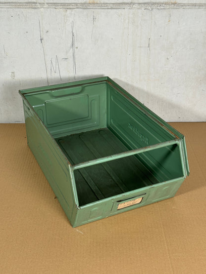 Original Vintage Metallkiste – Industrie Design – Patina Stufe 1 (Leicht)