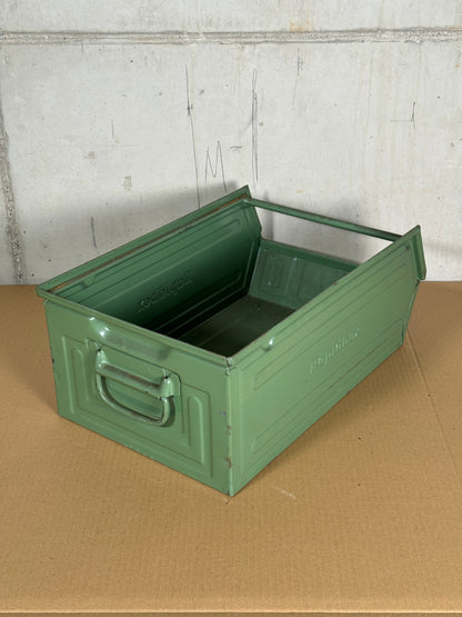 Original Vintage Metallkiste – Industrie Design – Patina Stufe 1 (Leicht)