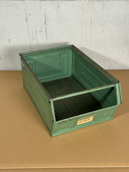 Original Vintage Metallkiste – Industrie Design – Patina Stufe 2 (Deutlich)