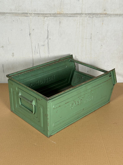 Original Vintage Metallkiste – Industrie Design – Patina Stufe 2 (Deutlich)